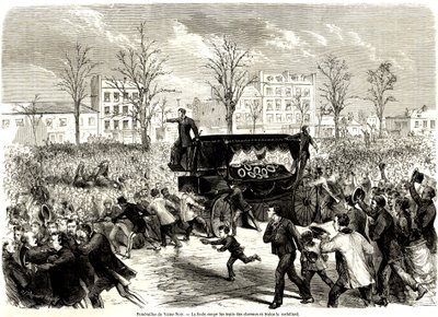 Victor Noir temetése alkotó: Desroches Valnay